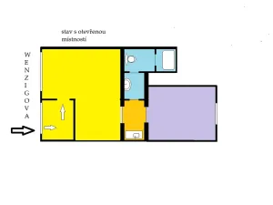 Prodej obchodního prostoru, Praha, Wenzigova, 52 m2