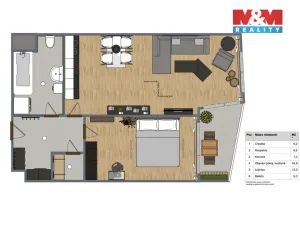 Prodej bytu 2+kk, Praha - Dolní Měcholupy, Honzíkova, 54 m2