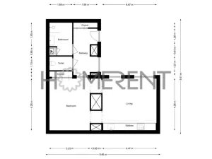 Pronájem bytu 2+kk, Praha - Karlín, Prvního pluku, 55 m2