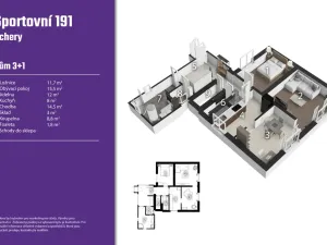 Prodej rodinného domu, Pchery, Sportovní, 78 m2