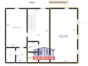 Pronájem bytu 1+kk, Prachatice - Oseky, 47 m2