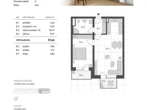 Prodej bytu 2+kk, Vyškov - Vyškov-Předměstí, 58 m2