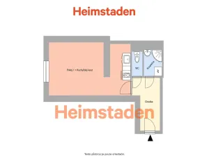 Pronájem bytu 1+kk, Ostrava - Poruba, náměstí Jana Nerudy, 28 m2