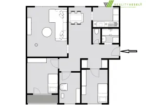 Prodej bytu 4+1, Hodonín, Vřesová, 88 m2
