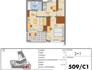 Prodej bytu 2+1, Praha - Stodůlky, Svitákova, 51 m2