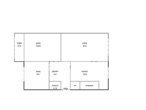Prodej bytu 3+1, Růžová, 77 m2