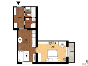 Pronájem bytu 2+kk, Praha - Vysočany, Prouzova, 50 m2