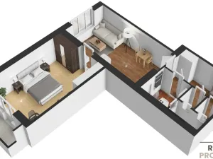 Pronájem bytu 2+kk, Praha - Vysočany, Prouzova, 50 m2