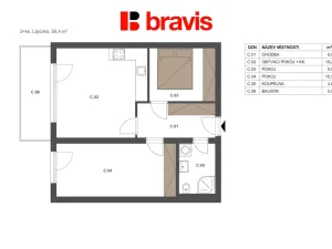 Prodej bytu 3+kk, Lipůvka, 56 m2