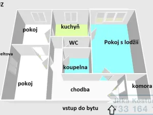 Prodej bytu 3+1, Krnov - Pod Bezručovým vrchem, Rooseveltova, 68 m2