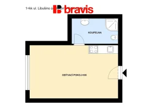 Pronájem bytu 1+kk, Brno - Pisárky, Libušino údolí, 20 m2