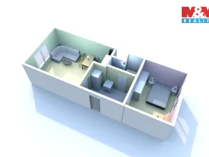 Prodej bytu 2+kk, Děčín - Děčín V-Rozbělesy, Závodní, 42 m2