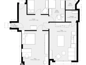 Pronájem bytu 4+kk, Brno, Mezírka, 90 m2