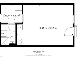 Pronájem bytu 1+kk, Hostivice, Školská, 28 m2