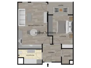 Prodej bytu 2+kk, Praha - Ruzyně, Stočesova, 54 m2