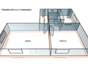 Prodej bytu 2+1, Strakonice - Strakonice I, Krále Jiřího z Poděbrad, 52 m2