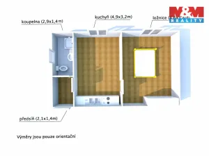 Pronájem bytu 1+1, Klatovy - Klatovy II, Masarykova, 43 m2