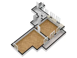 Pronájem bytu 2+kk, Praha - Podolí, Pravá, 50 m2