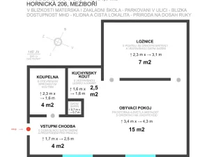 Prodej bytu 1+1, Meziboří, Hornická, 34 m2