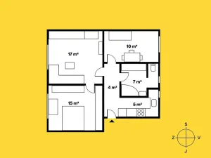 Pronájem bytu 3+1, Praha - Ruzyně, Stochovská, 58 m2
