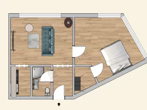 Prodej bytu 2+kk, Praha, Kloboučnická, 56 m2