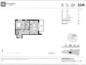 Pronájem bytu 2+kk, Praha, Zlochova, 51 m2