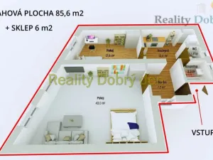 Prodej bytu 2+1, Opava, Dolní náměstí, 85 m2