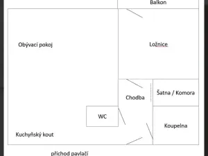 Pronájem bytu 2+kk, Ústí nad Labem, Na Vlnovce, 57 m2