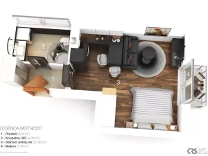 Prodej bytu 1+kk, Mukařov - Srbín, Šípková, 30 m2