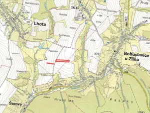 Prodej louky, Bohuslavice u Zlína, 7373 m2