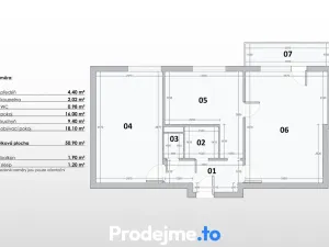 Prodej bytu 2+1, Znojmo, 17. listopadu, 51 m2