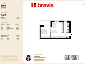 Prodej bytu 2+kk, Brno, Sokolnická, 44 m2