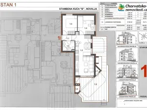 Prodej bytu 3+1, Novalja, Chorvatsko, 87 m2