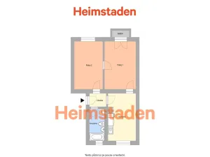 Pronájem bytu 2+1, Ostrava - Poruba, Dělnická, 51 m2