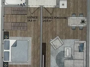 Pronájem bytu 2+kk, Praha - Hloubětín, Granitova, 65 m2