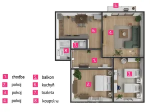 Prodej bytu 3+1, Tavíkovice, 90 m2