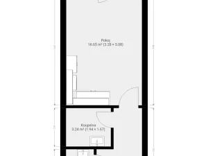 Pronájem bytu 1+kk, Brno, Komárovská, 29 m2