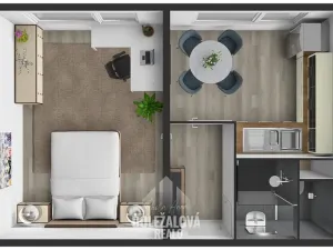 Prodej bytu 1+1, Jihlava, Královský vršek, 32 m2