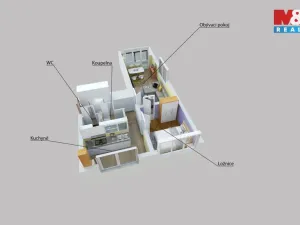 Pronájem bytu 2+1, Ústí nad Labem - Bukov, Bratří Čapků, 50 m2