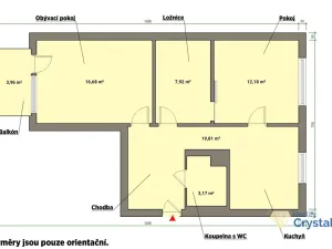 Prodej bytu 3+1, Mariánské Lázně, Za Tratí, 59 m2
