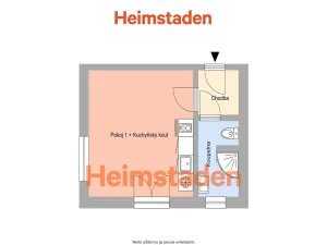 Pronájem bytu 1+kk, Ostrava - Poruba, Hlavní třída, 22 m2