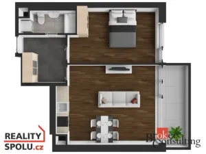 Pronájem bytu 2+kk, Praha - Stodůlky, Hasilova, 51 m2