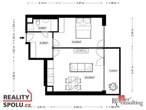Pronájem bytu 2+kk, Praha - Stodůlky, Hasilova, 51 m2