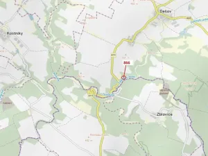 Dražba pozemku, Dešov, 1277 m2