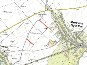 Prodej pole, Moravská Nová Ves, 10527 m2