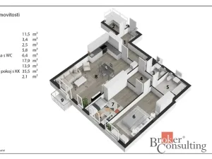 Prodej bytu 3+kk, Hradec Králové, 103 m2