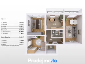 Prodej bytu 3+1, Mokrá-Horákov - Mokrá, 70 m2