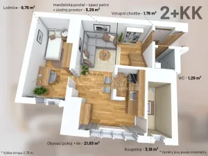 Prodej bytu 2+kk, Praha - Krč, Bystřická, 41 m2