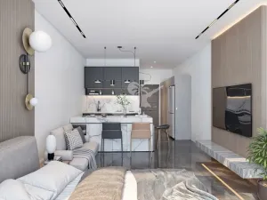 Prodej bytu 1+kk, Agios Amvrosios Keryneias, Kypr, 33 m2