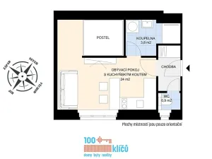 Prodej bytu 1+kk, Praha - Motol, Podhorská, 30 m2